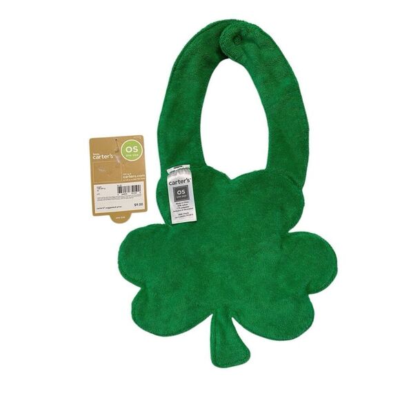 Nwt Carters My 1st St Patricks Day Baby Feeding Bibs Newborn Infant Shamrock - Picture 2 of 8